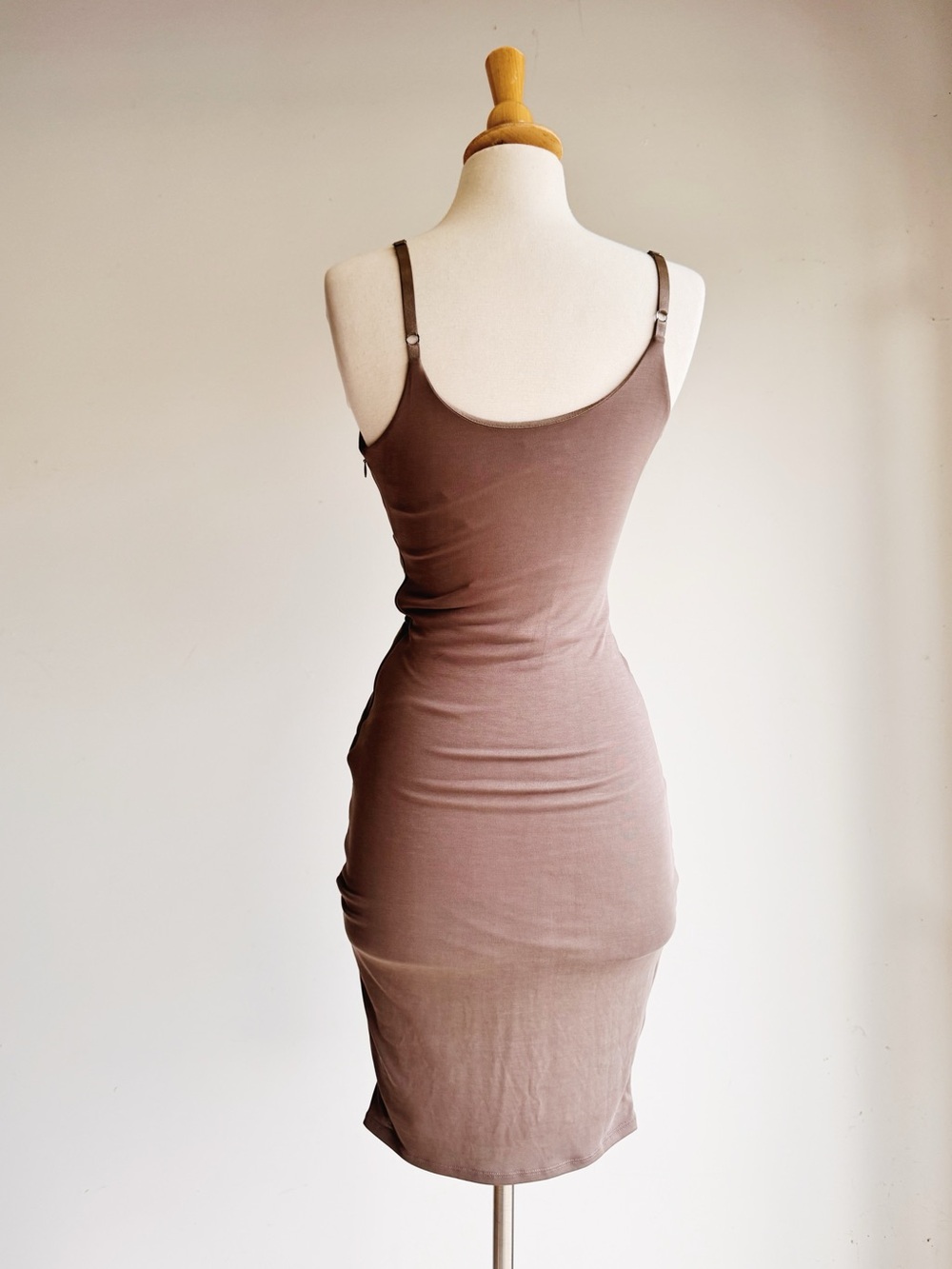 Marciano Los Angeles Taupe Ruched Bodycon Dress XS - Picture 4 of 5